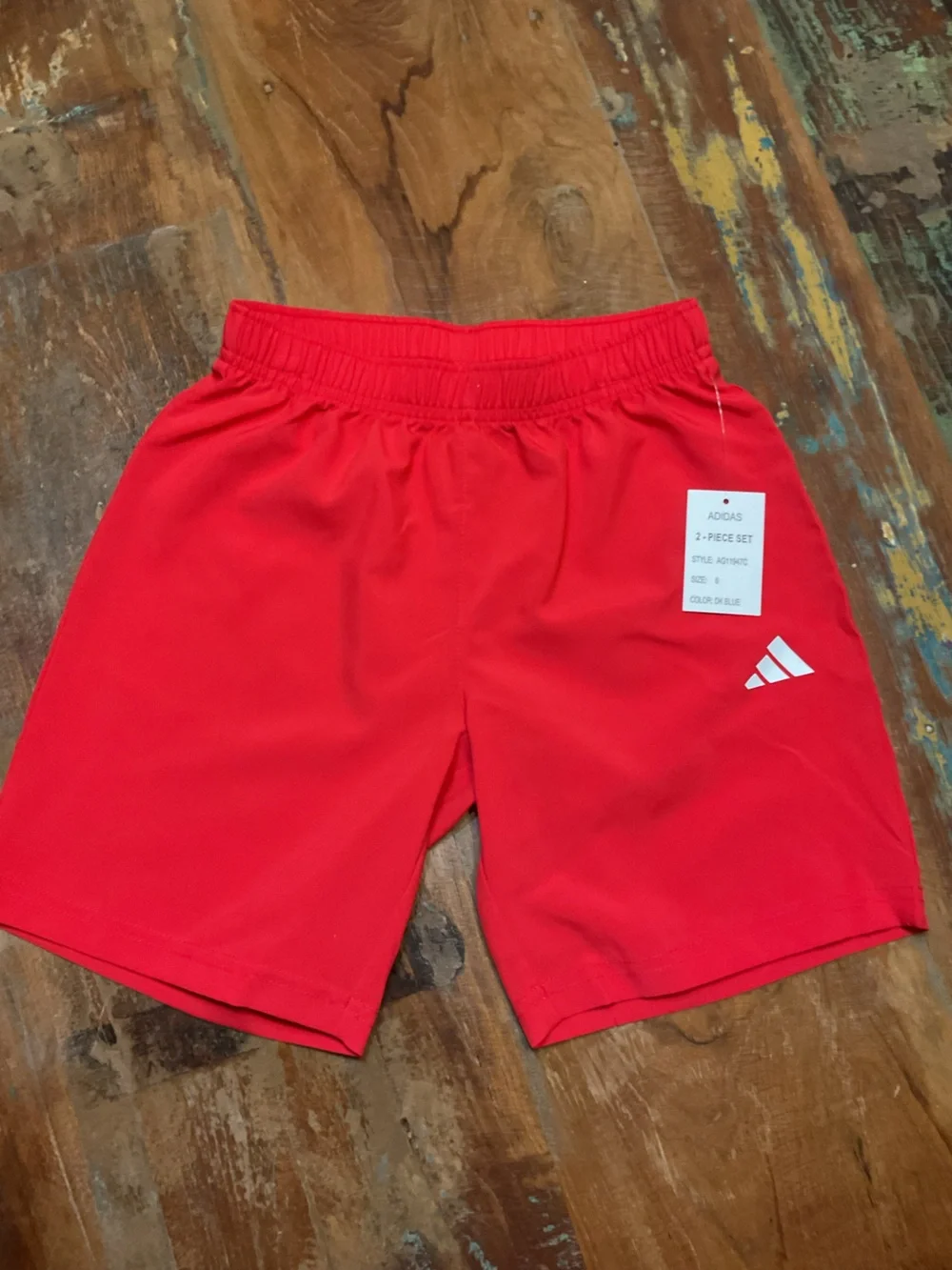 NWT Adidas Boys 2 Piece Shorts Set